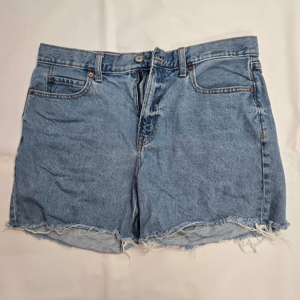 Old Navy Women’s High-Rise Slouch Straight Denim Shorts Light Wash Size 10